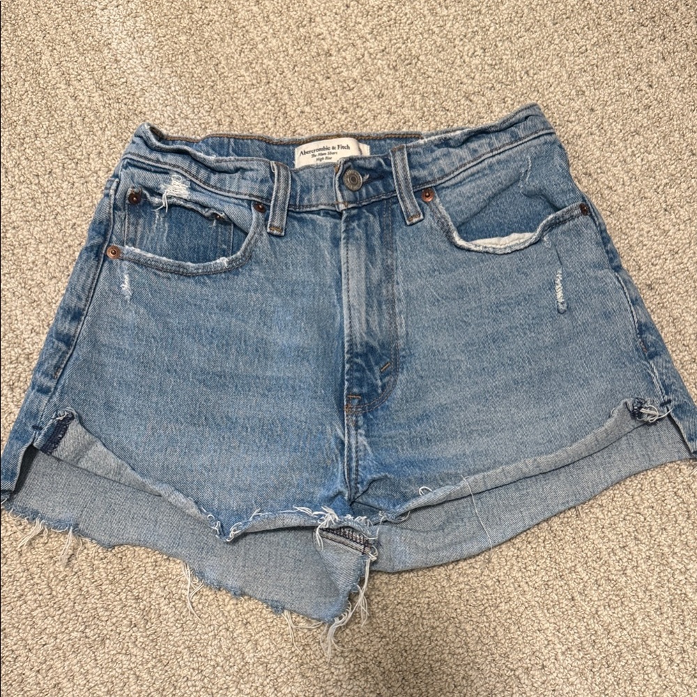Abercrombie & Fitch Women's Blue Denim Shorts